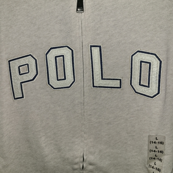 RALPH LAUREN POLO HOODY SWEATSHIRT ZIP L KIDS - Picture 2 of 4